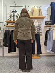 Manteau Matelassé Court à Capuchon