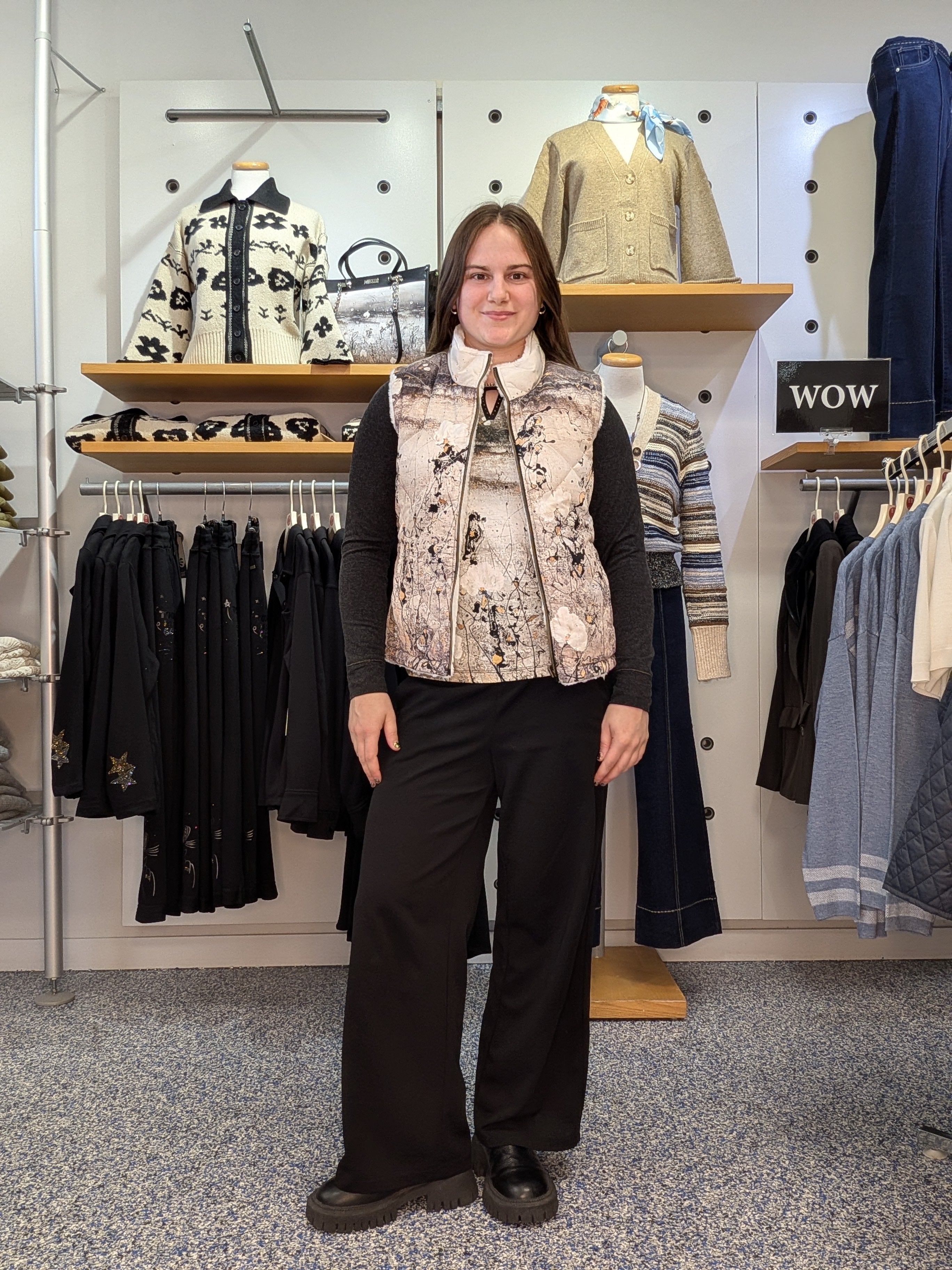 Veste Sans Manches Réversible en Fausse Fourrure