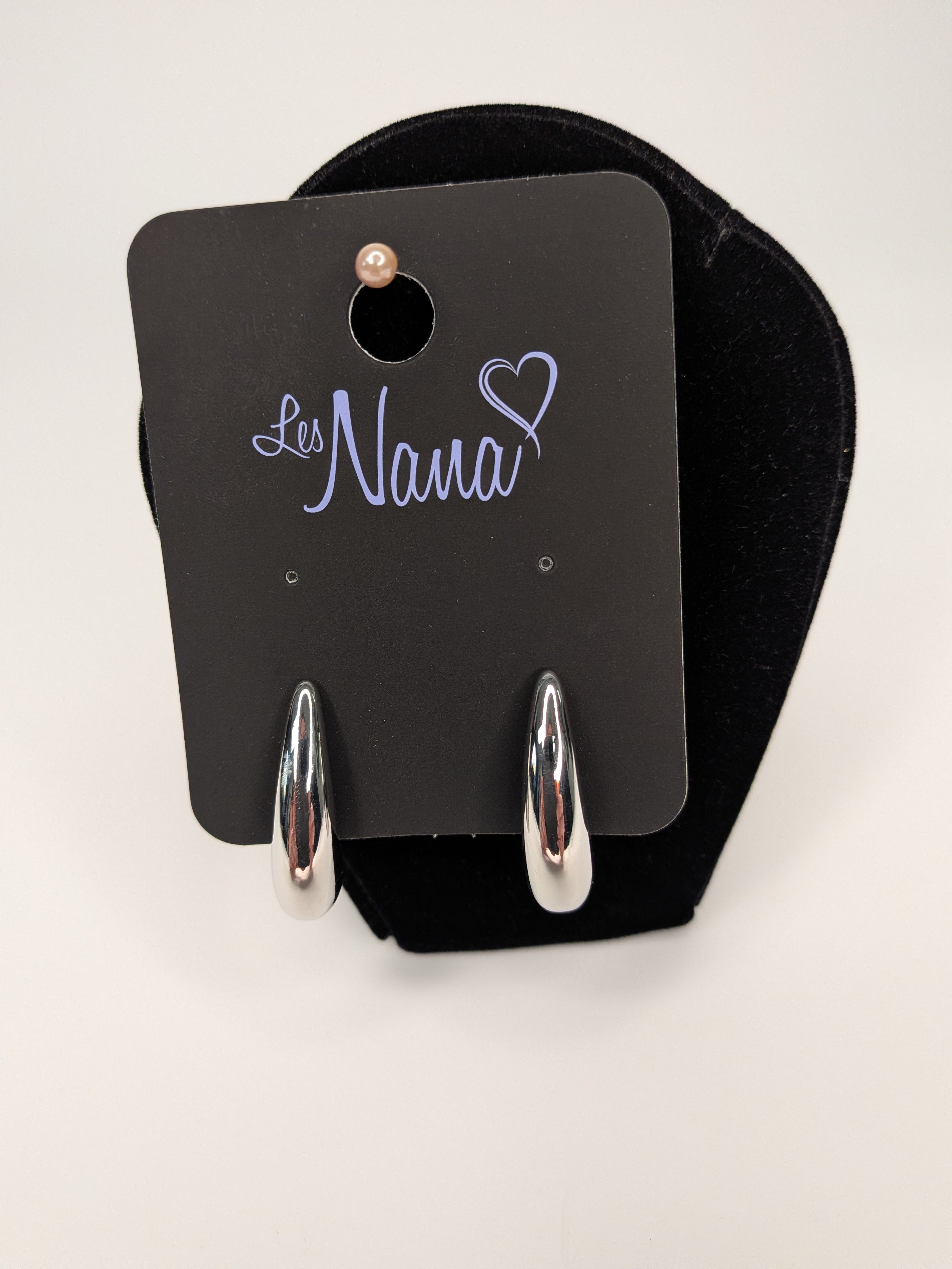 Boucles d’oreilles ovales argent