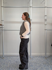 Veste Sans Manches en Tricot Torsadé