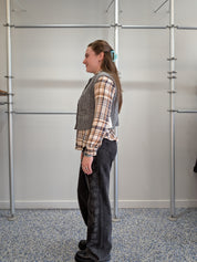 Veste Sans Manches en Tricot Torsadé