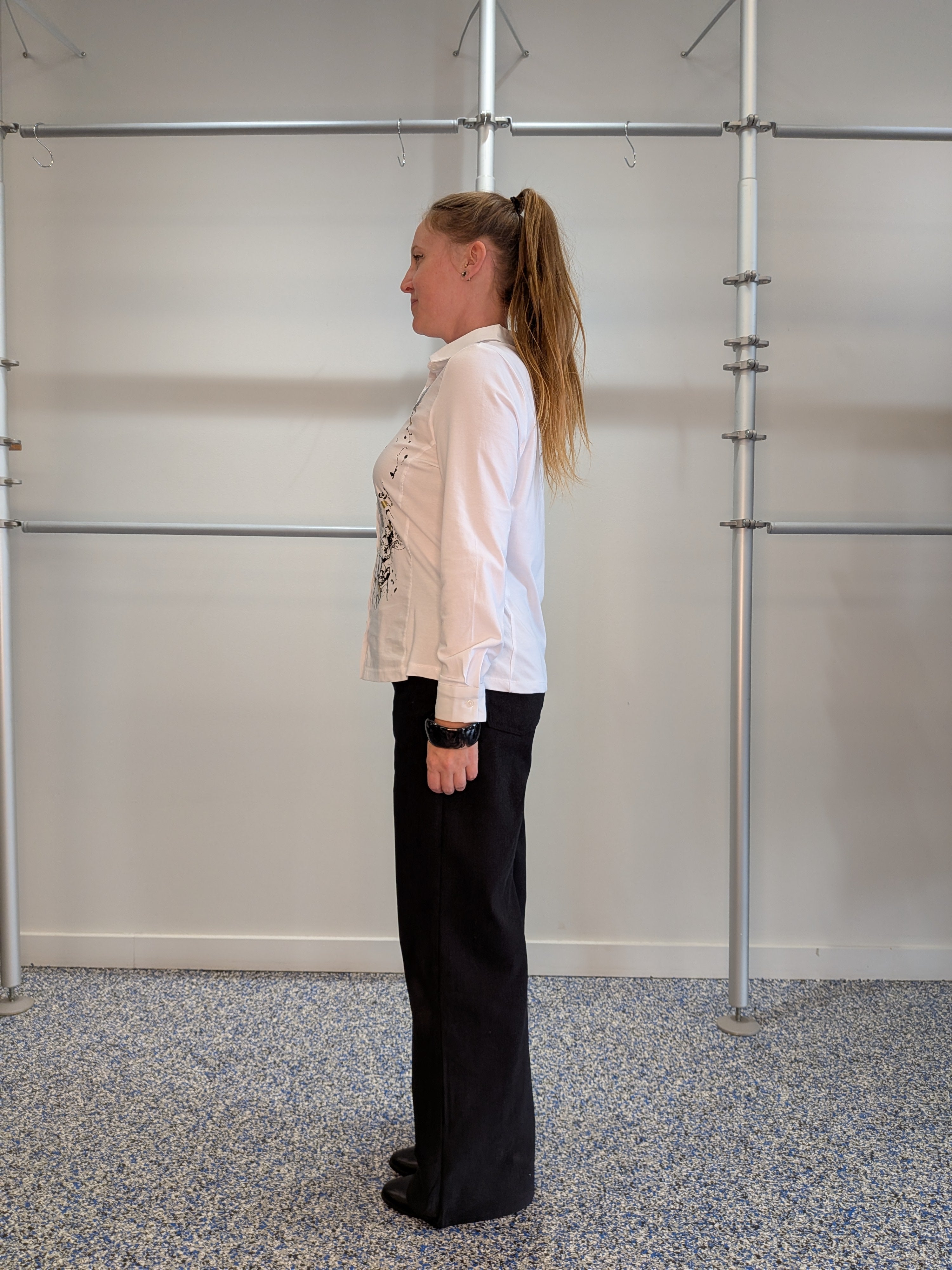 Blouse Blanche à Imprimé Abstrait