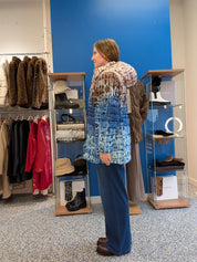Manteau Matelassé à Imprimé Dégradé