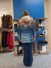 Manteau Matelassé à Imprimé Dégradé