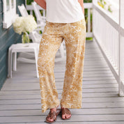 Palazo mango Ocre et ivoire 99% polyester et 1% spandex Rien ne se perd