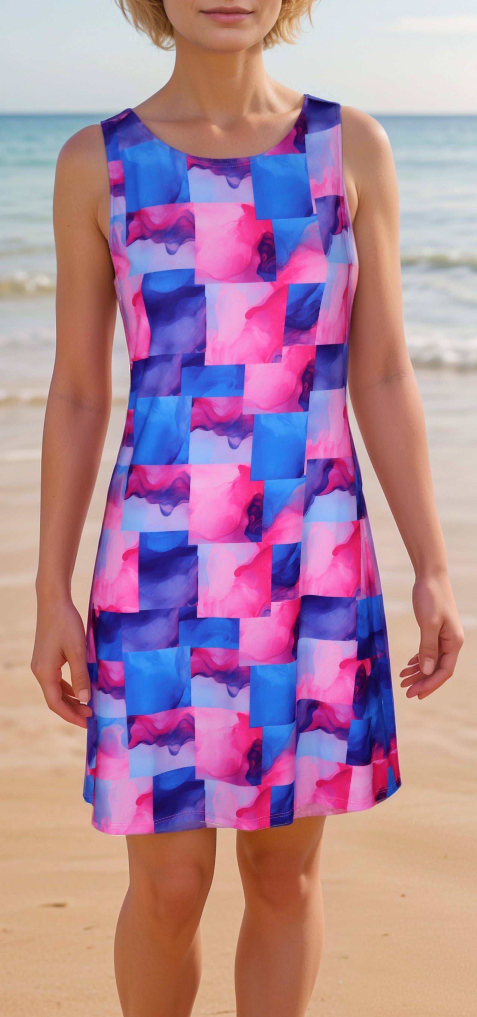 Robe sans Manche Imprimée