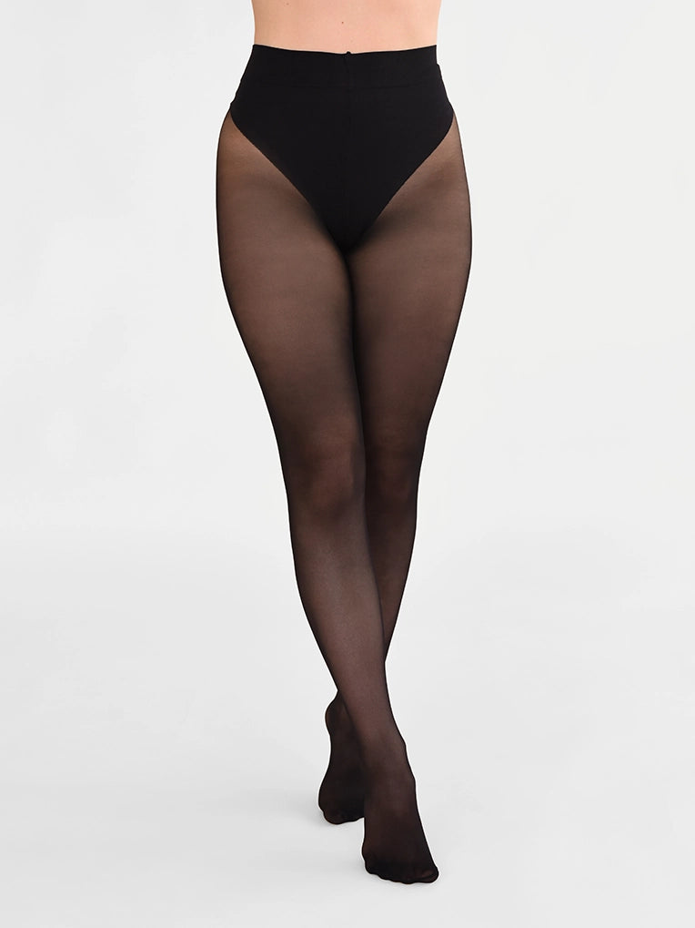Collant Sculptant Diaphane Noir