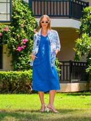 Robe Longue en Lin Col en V