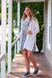 Robe Ligne A Fleuri Khaki