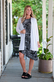 Robe Imprimée Infroissable Longueur Asymétrique