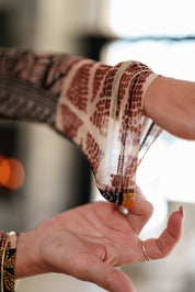Robe Imprimée Mosaïque en Mèche