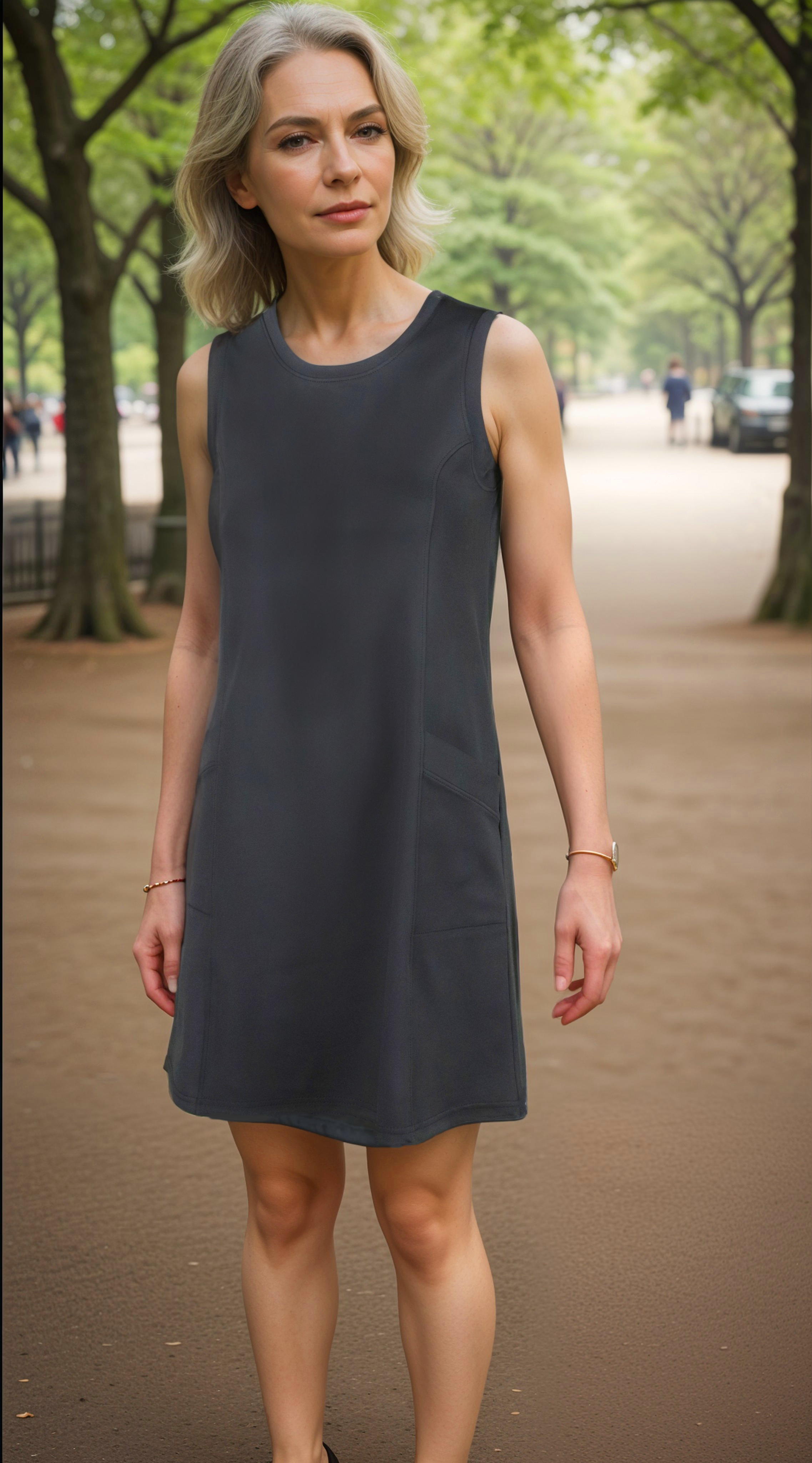 Robe Sans Manche Coupe Trapèze