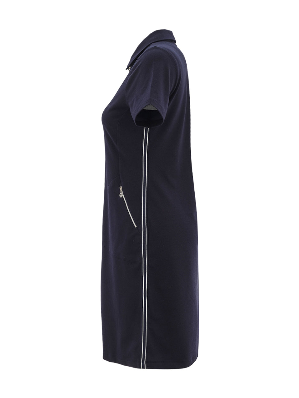 Robe Manche Courte Lignes sur les Côtés