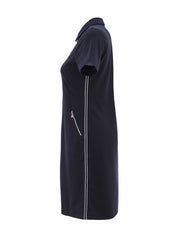 Robe Manche Courte Lignes sur les Côtés