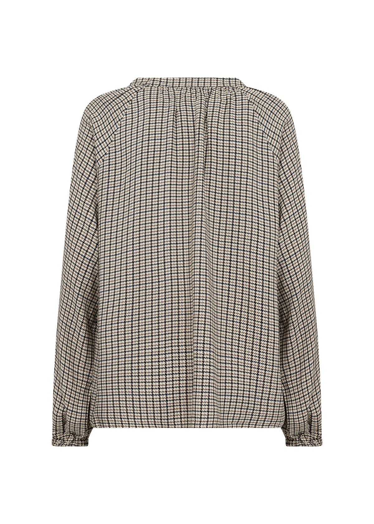 Blouse col V à carreaux avoine et brun Soya Concept pour femme