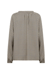 Blouse col V à carreaux avoine et brun Soya Concept pour femme