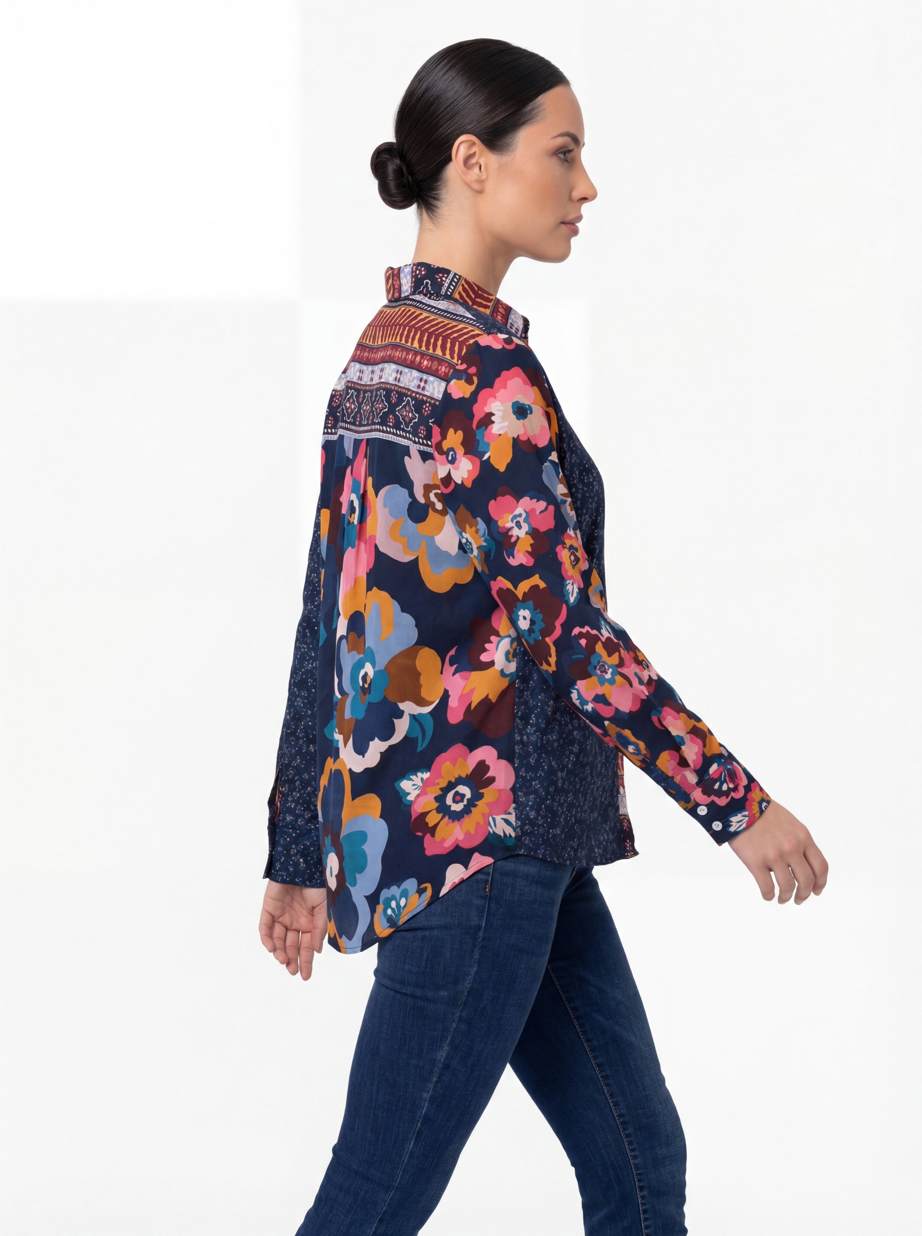 Blouse fleurie multicolore à manches longues CYC Coco Y Club pour femme