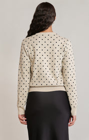 Cardigan avoine à pois noirs Dex pour femme