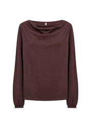 Chandail col bénitier chocolat Soya Concept pour femme