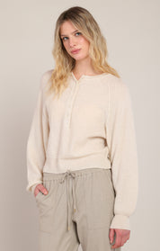 Chandail Henley perle avec boutons au col Room 34 pour femme