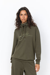 Chandail scuba vert forêt à col montant Soya Concept pour femme