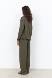 Chandail scuba vert forêt à col montant Soya Concept pour femme