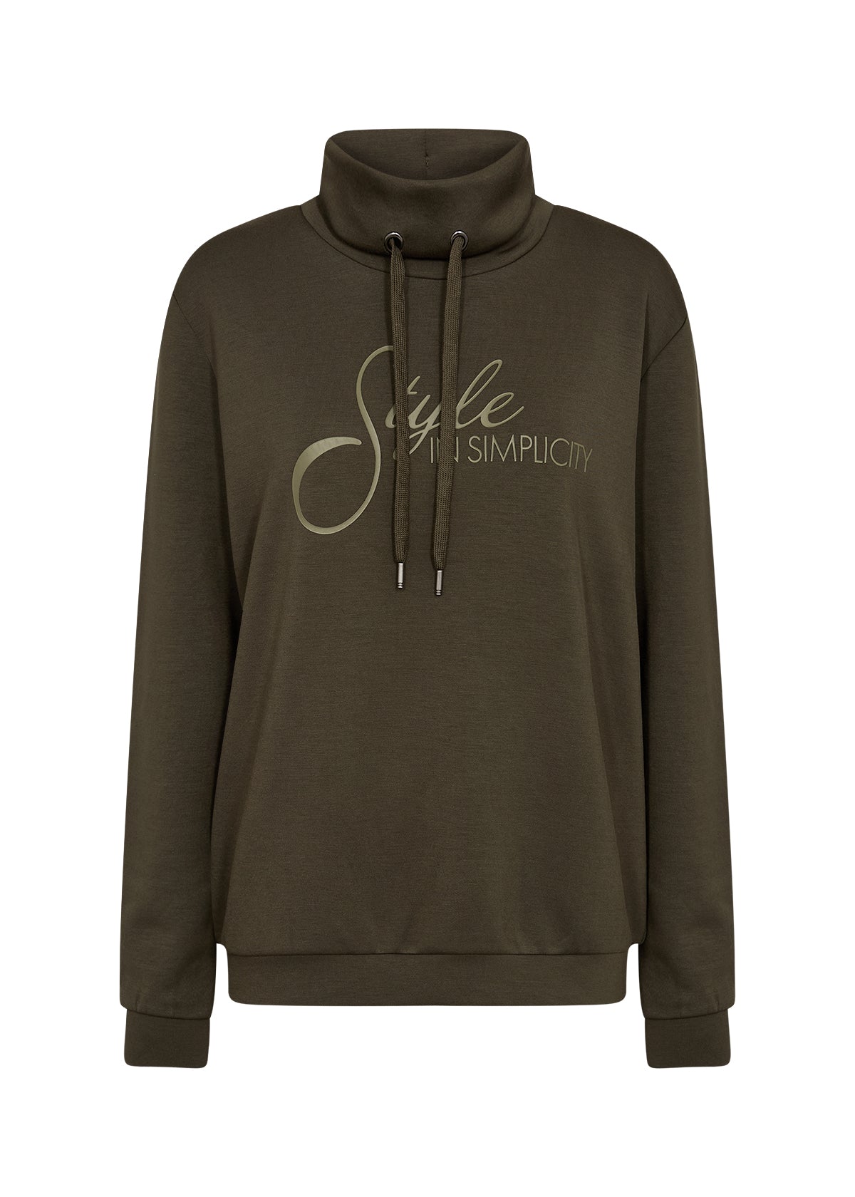 Chandail scuba vert forêt à col montant Soya Concept pour femme