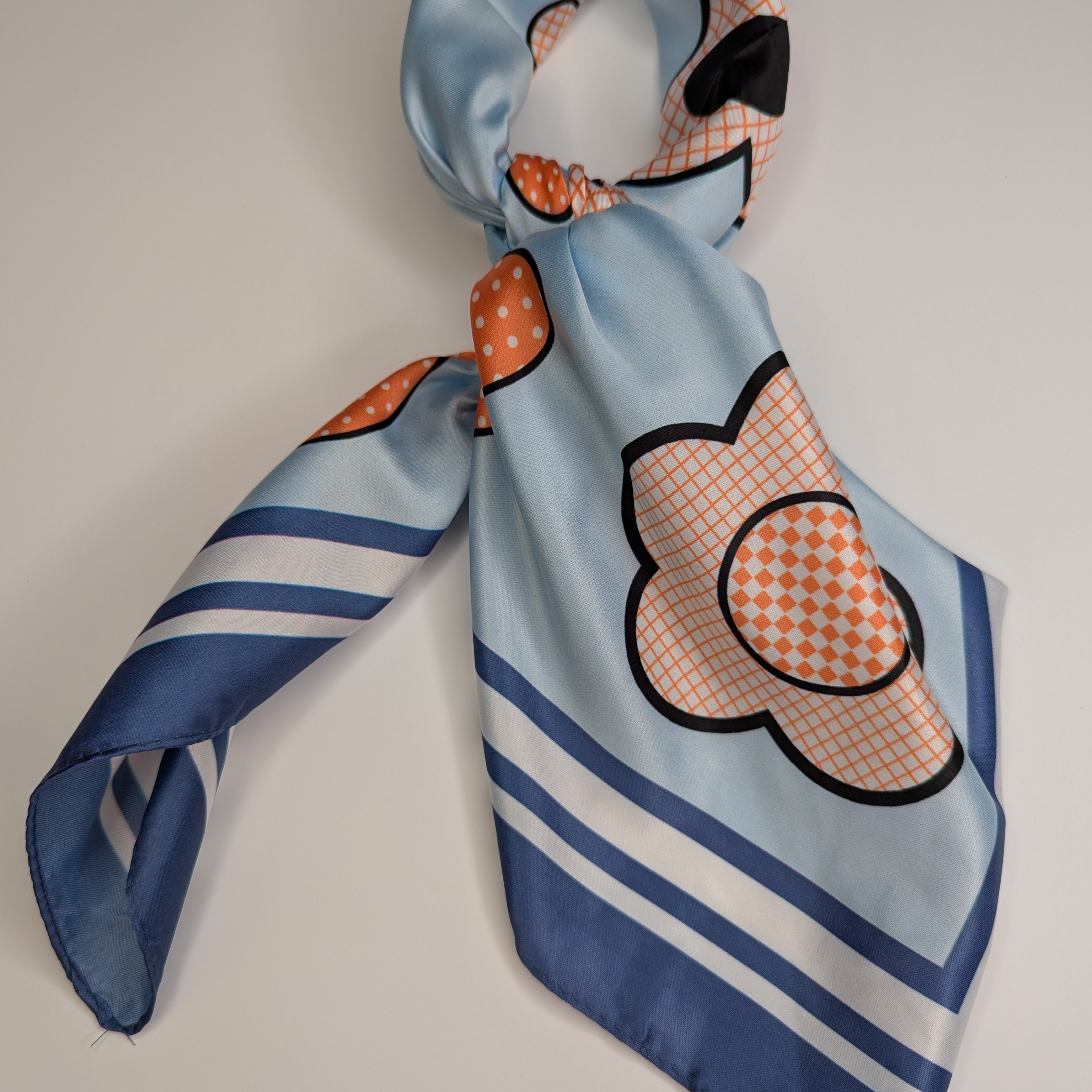 difirenze-700100166-foulard-carré-polyester bleu