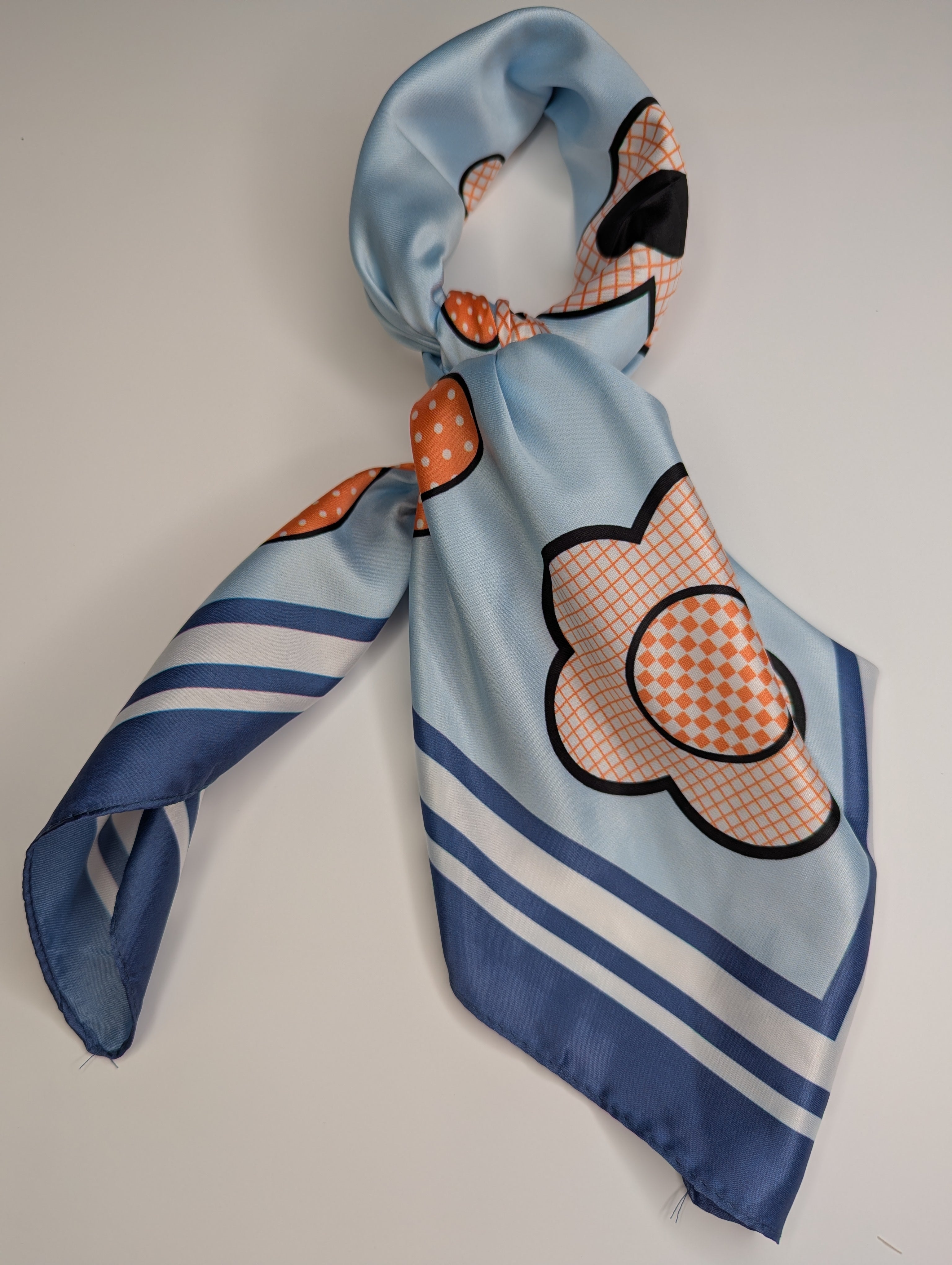 difirenze-700100166-foulard-carré-polyester bleu