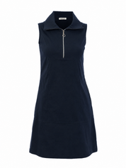 Robe sans Manche Zip au Col