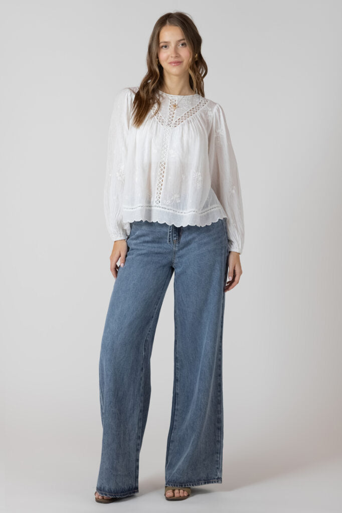 Blouse avec Détails Brodés