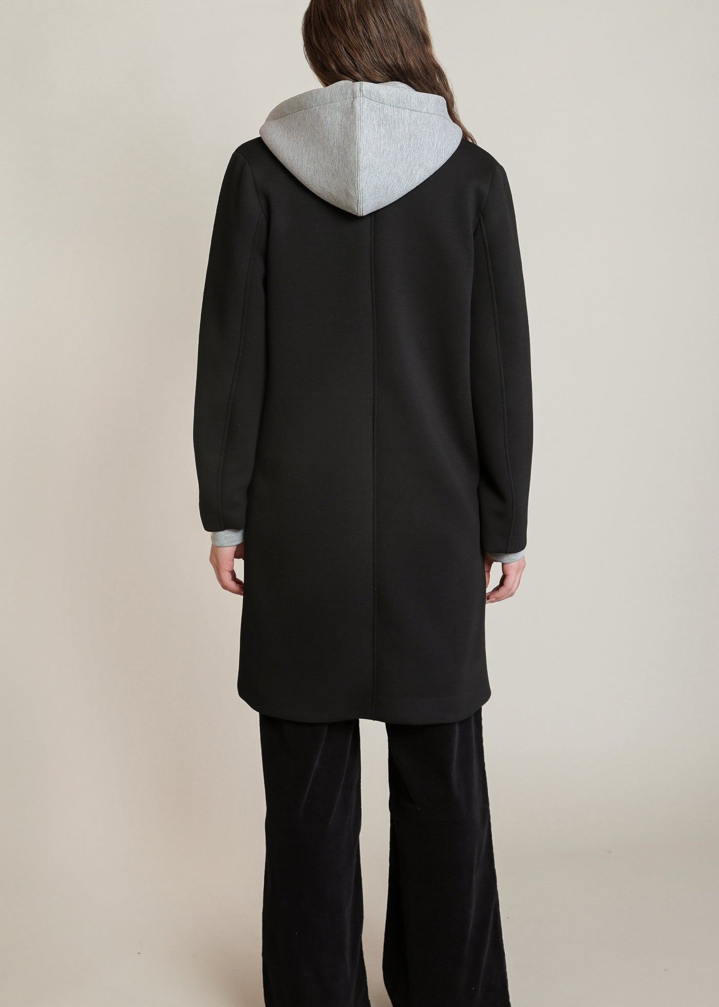 Manteau convertible noir à capuchon amovible Dex pour femme