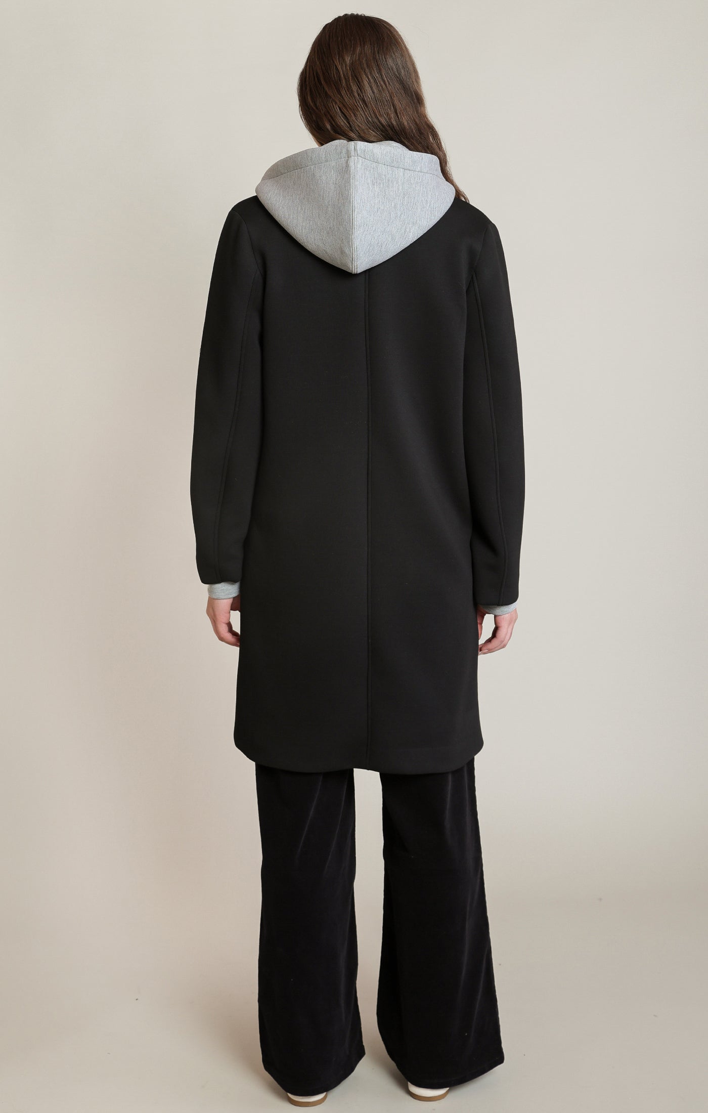 Manteau convertible noir à capuchon amovible Dex pour femme