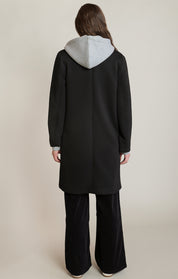 Manteau convertible noir à capuchon amovible Dex pour femme