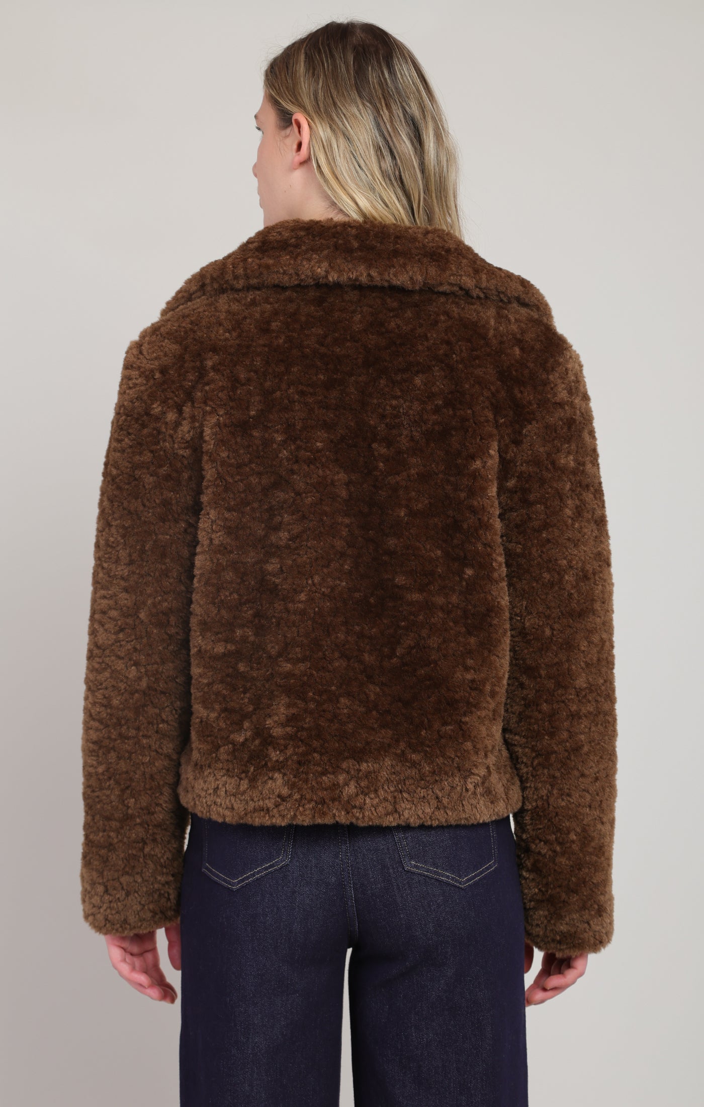Manteau en fausse fourrure brun vison Room 34 pour femme