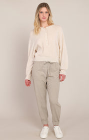 Pantalon cheville avoine à taille élastique Room 34 pour femme