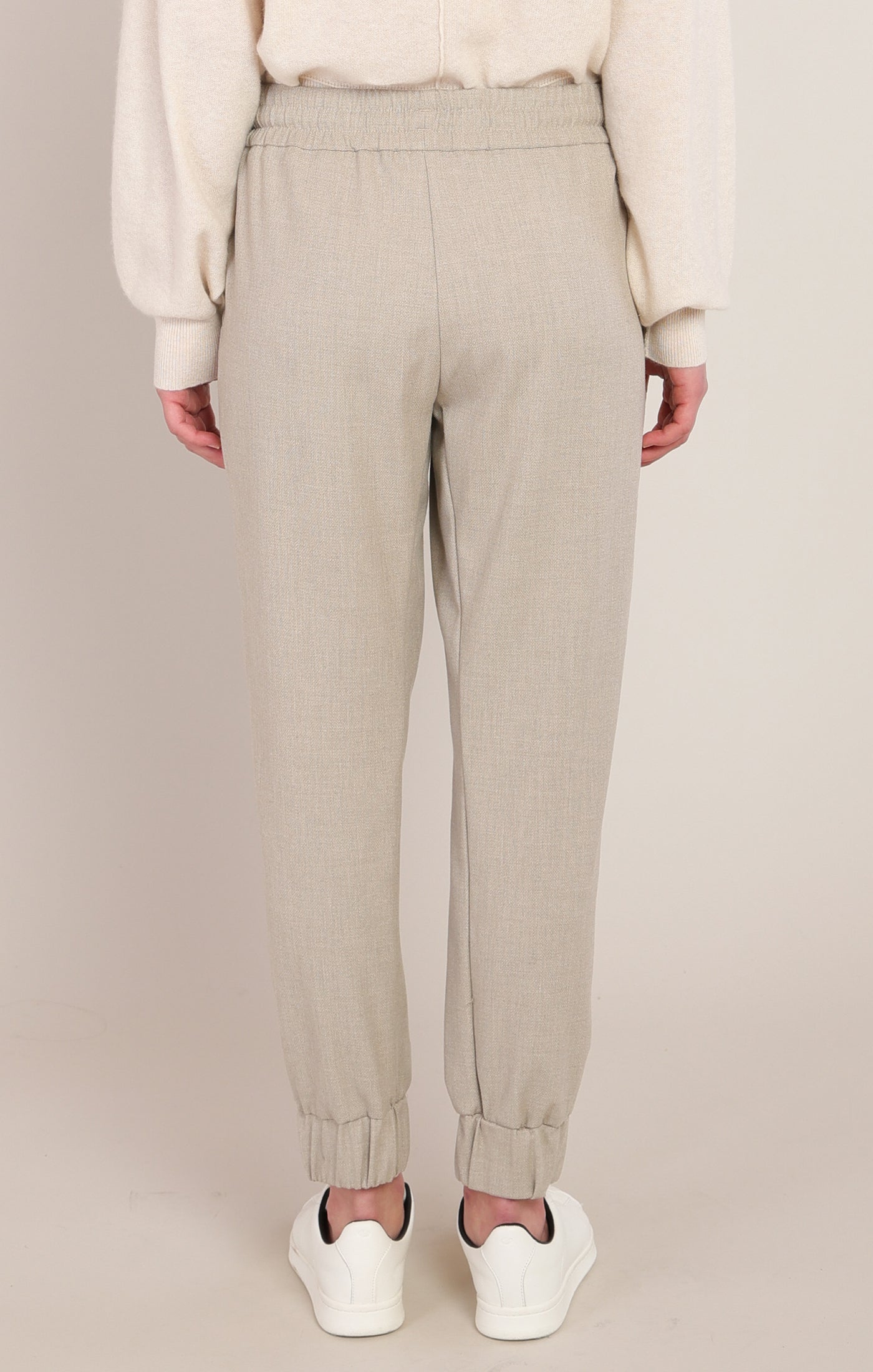 Pantalon cheville avoine à taille élastique Room 34 pour femme