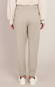 Pantalon cheville avoine à taille élastique Room 34 pour femme
