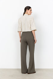 Pantalon fluide kaki Soya Concept 26188 pour femme avec taille élastique