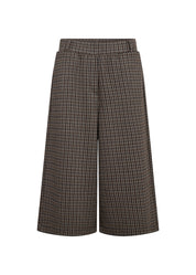 Pantalon gaucho à carreaux chocolat Soya Concept pour femme