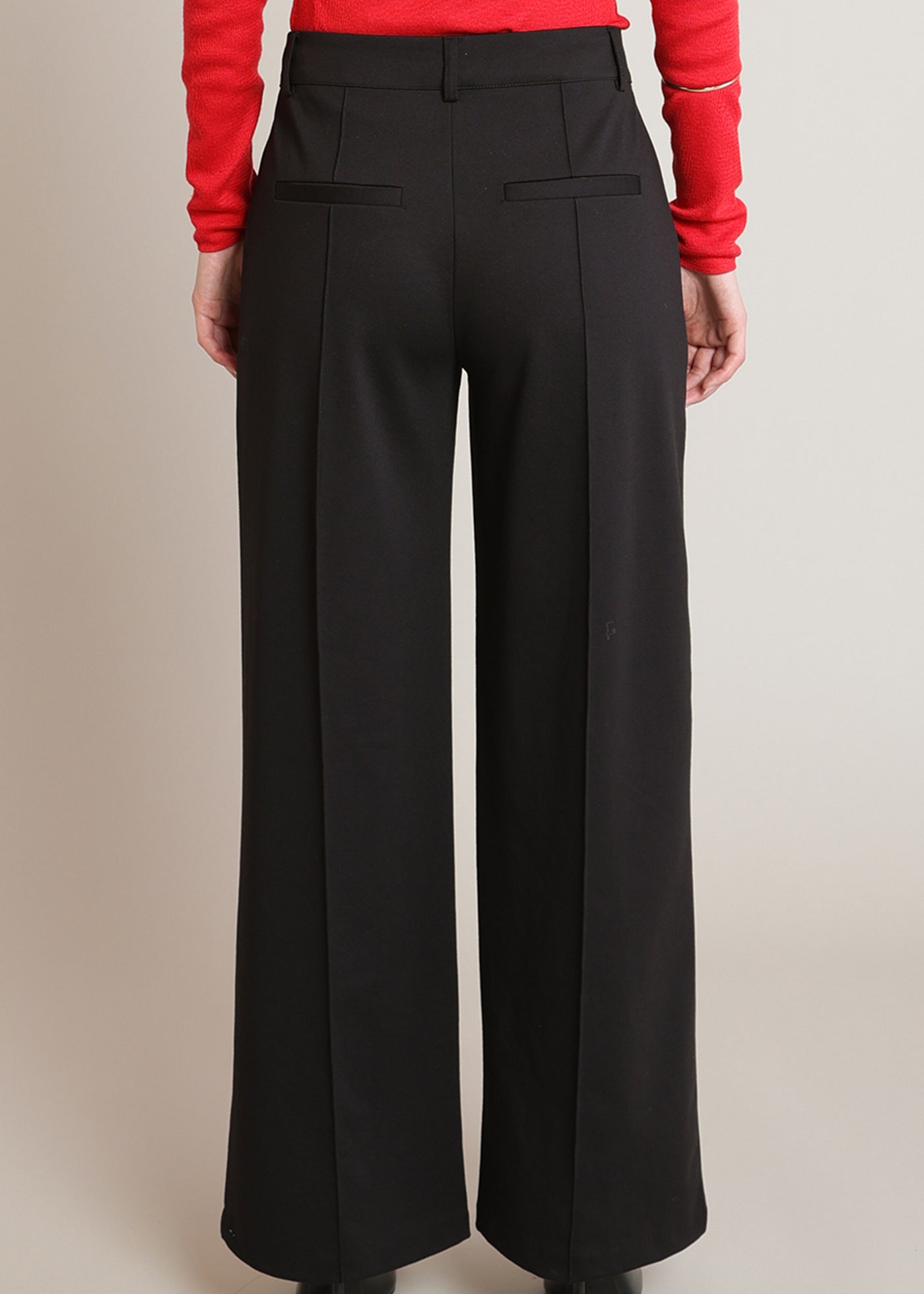 Pantalon habillé noir à jambe large Black Tape pour femme