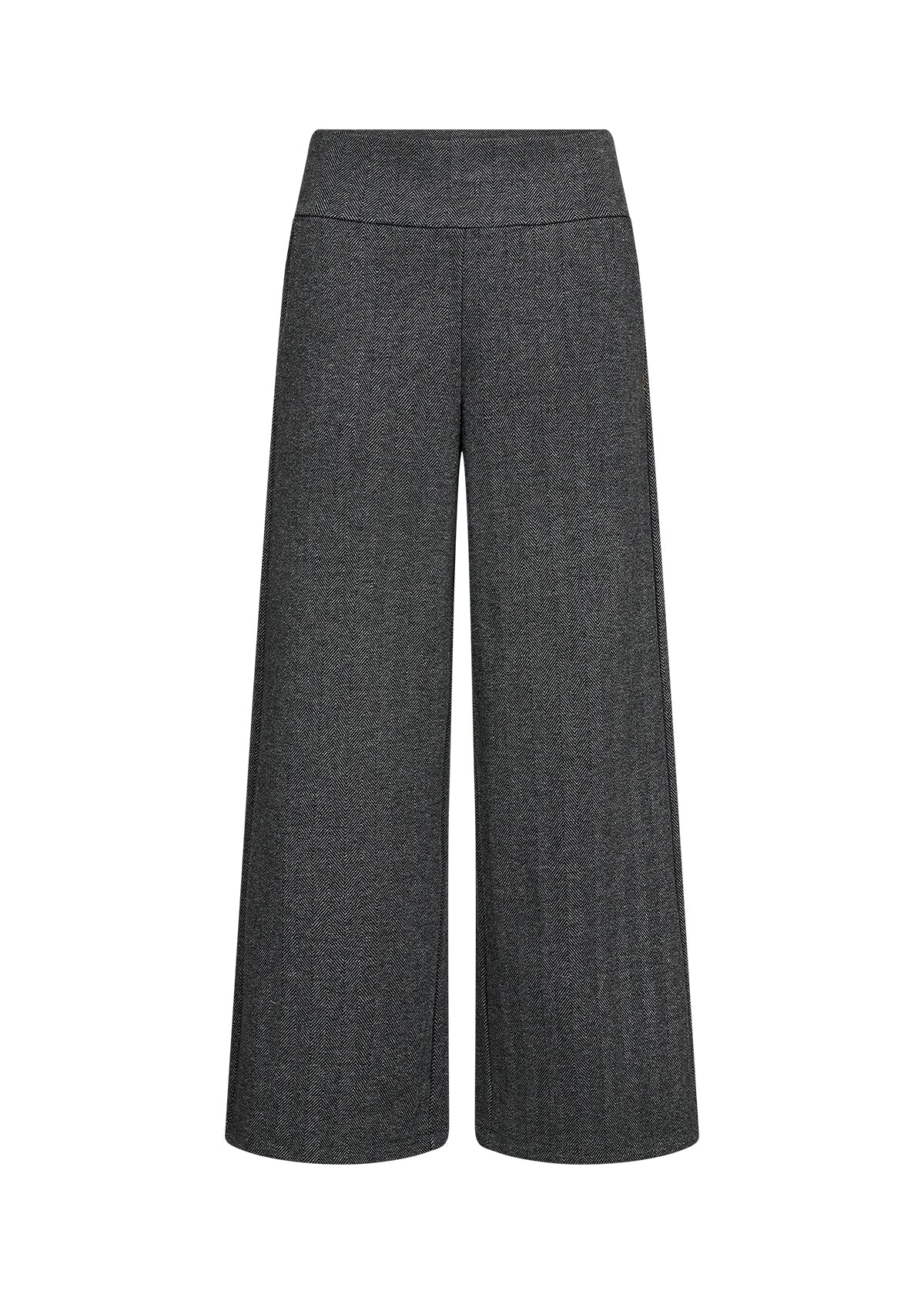 Pantalon large à motif chevron charbon Soya Concept pour femme