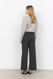 Pantalon large à motif chevron charbon Soya Concept pour femme