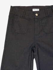 Pantalon noir brillant à jambe large CYC Coco Y Club pour femme