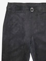 Pantalon en suède végane noir à jambe évasée CYC Coco Y Club pour femme