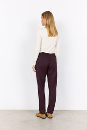 Pantalon scuba chocolat à jambe étroite Soya Concept pour femme