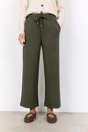 Pantalon scuba vert forêt à jambe large Soya Concept pour femme