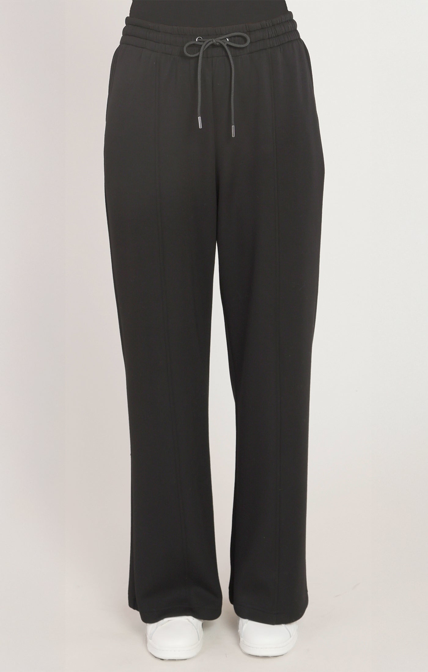 Pantalon scuba noir à jambe large Dex pour femme