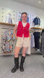 Shorts Taille Élastique en Lin