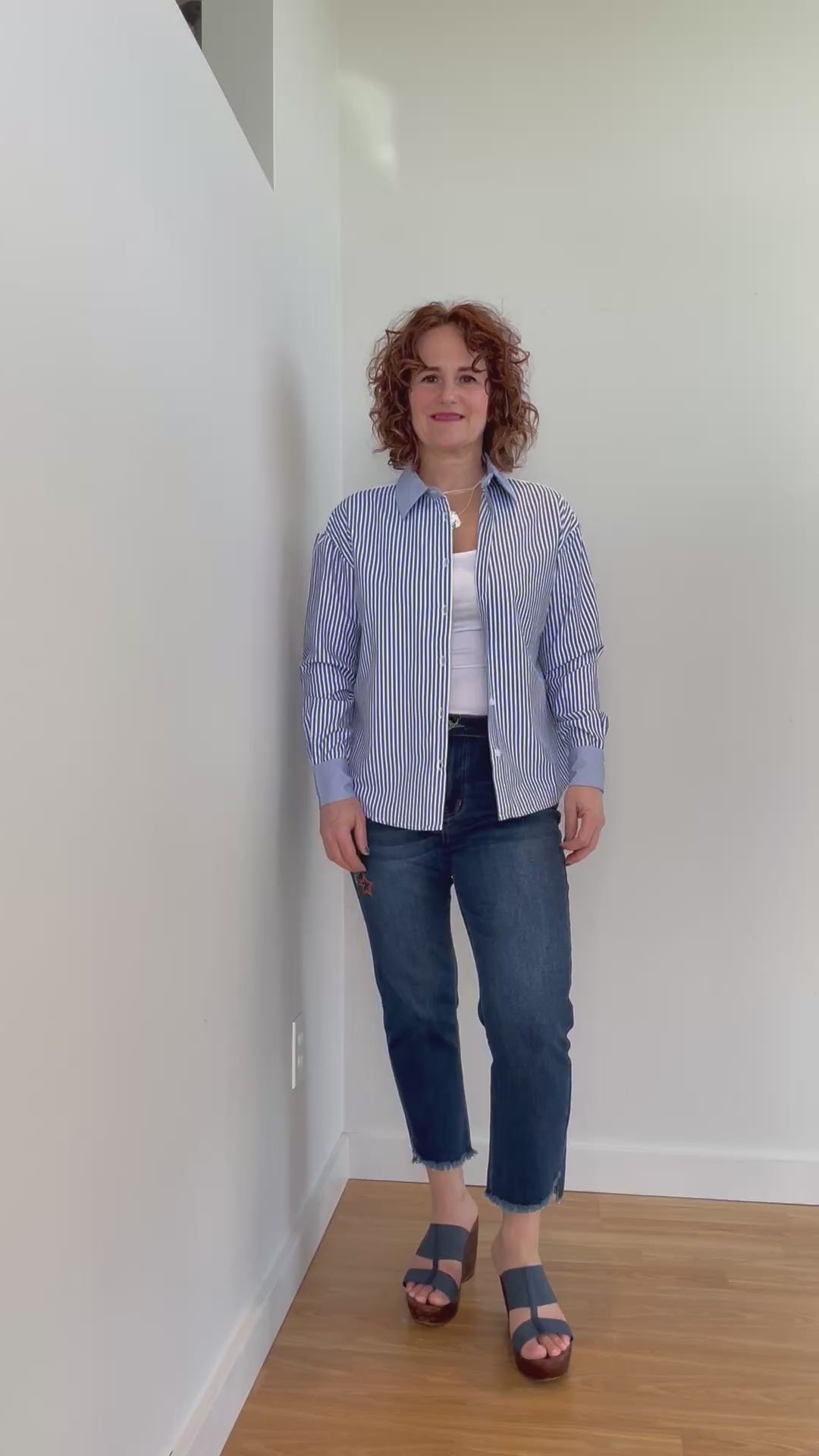 Blouse Chemisier à Rayures